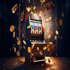 Layar permainan slot dengan simbol dan gulungan