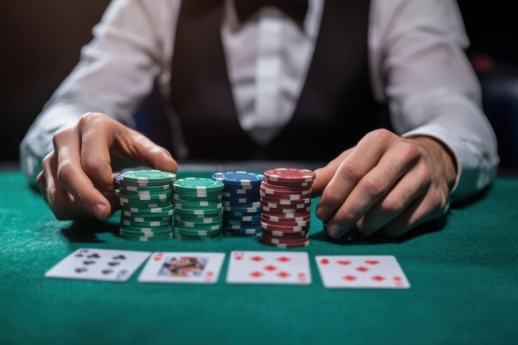 Tangkapan layar permainan The Dog House dengan simbol anjing dan bonus fitur di rts slot